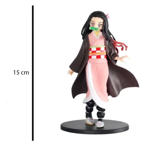 Figura Nezuko Kamado Demon Slayer capa cafe