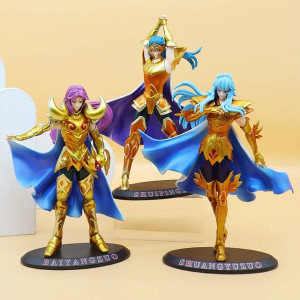 Figuras de Caballeros del Zodiaco, Aries, piscis y acuario
