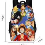 Bulto de tres piezas de One piece, anime, bolsos, cartuchera, lonchera