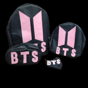 Bulto de BTS tres piezas, escolar, bolso, mochila