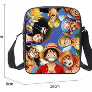 Bulto de tres piezas de One piece, anime, bolsos, cartuchera, lonchera