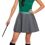 Disguise Slytherin para adolescente vestido tematica de Harry Potter