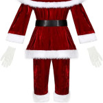 Traje Santa Claus completo (10 piezas), navidad