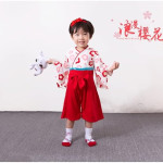 Mameluco tipo kimono para bebé niña, disfraz japonés, mono Hakama, traje samurái infantil