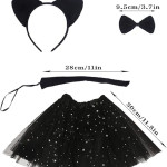 Set de Gato con enagua tutú para niños, cola, orejas, disfraz, animales, granja, halloween