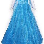 Vestido de princesa Frozen, Elsa, vestido con capa largo