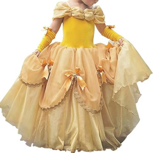 Vestido De Bella Traje La Bella y la bestia Disfraz Para Niña
