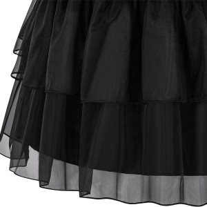 Disfraz de Merlina Addams con Peluca,  para niñas - Wednesday, Halloween