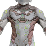 Disfraz de Genji para niños, disfraz oficial de Overwatch con capucha y máscara