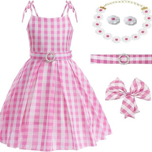 Disfraz rosa para niñas, Disfraz Barbie con accesorios, pelicula Barbie