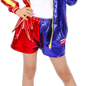 Chaqueta Harley Queen Disfraz Para Niña Escuadron Suicida, DC