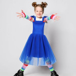 Disfraz Chuky, muñeca de terror para niños, disfraz de Halloween de película de miedo, pesadilla, muñeca asesina, cosplay con accesorios