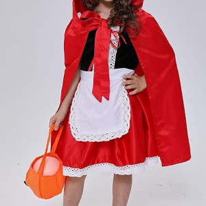 Disfraz de Caperucita Roja para niñas, disfraz de Halloween, Viyorshop