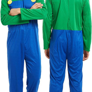 Disfraz Luigi de Mario Bross  Adulto y niños, halloween
