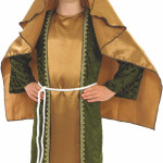 Traje Navidad Reyes magos disfraz de pastor de Jesús para niños, 6 piezas, tocado de pastor, bastón, barba, corona para niño, Halloween, cosplay