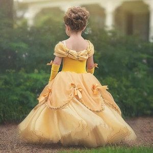 Vestido De Bella Traje La Bella y la bestia Disfraz Para Niña
