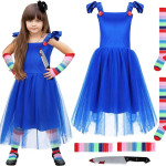 Disfraz Chuky, muñeca de terror para niños, disfraz de Halloween de película de miedo, pesadilla, muñeca asesina, cosplay con accesorios