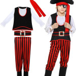 Disfraz de pirata con sombrero pirata niño