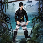 Disfraz de pirata de Halloween para niños Pantalon De rayas