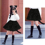 Set de Gato con enagua tutú para niños, cola, orejas, disfraz, animales, granja, halloween