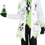 Disfraz Bata, cientiico, doctor loco