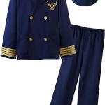Disfraz de piloto para niños, halloween, profesiones, trabajo