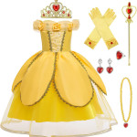 Traje de Bella Vestido La Bella Y La Bestia Disfraz Niña