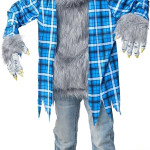 Disfraz de hombre lobo de Halloween para niños con máscara, cuentos