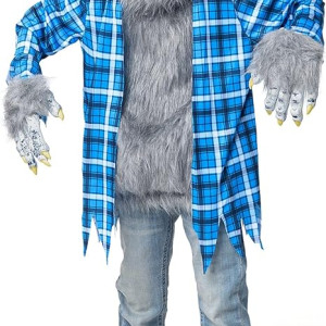 Disfraz de hombre lobo de Halloween para niños con máscara, cuentos