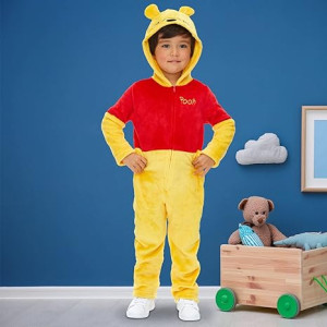 Disfraz niño Pijama mameluco de Winnie The Pooh, para niños, con gorro