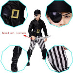 Disfraz de pirata de Halloween para niños Pantalon De rayas