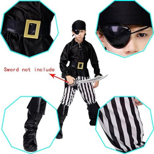 Disfraz de pirata de Halloween para niños Pantalon De rayas