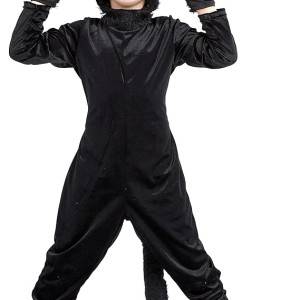 Disfraz de gato negro para niños, pijama de una pieza de animal, granja