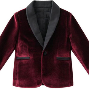 Saco de vestir rojo para niños de terciopelo, disfraz, halloween