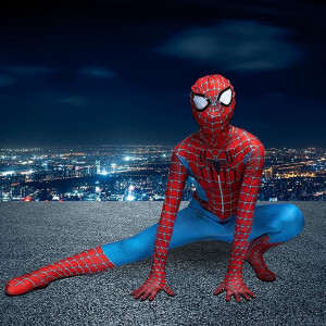 Disfraz spiderman niño, spider miles morales disfraz de superhéroe con máscara, marvel, Halloween