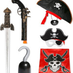 Disfraz de pirata niños, accesorios, halloween, capitán