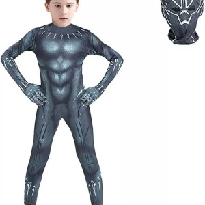 Traje de pantera negra, niños, marvel, disfraz, halloween, superheroe