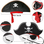 Disfraz de pirata niños, accesorios, halloween, capitán