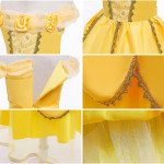 Traje de Bella Vestido La Bella Y La Bestia Disfraz Niña