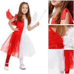 Disfraz de mitad angel mitad diablo para niña, cupido, halloween