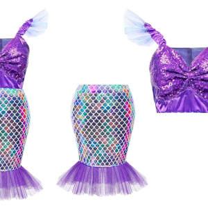 Traje Sirenita Morado, cuento, halloween
