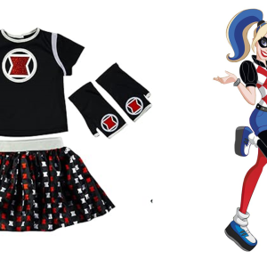 Traje Harley Quinn, enagua, disfraz