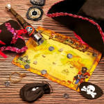 Disfraz de pirata para niñas, vestido de pirata con accesorios de lujo para Halloween, disfraz de princesa bucanera