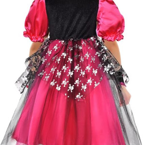 Disfraz de pirata para niñas, vestido de pirata con accesorios de lujo para Halloween, disfraz de princesa bucanera