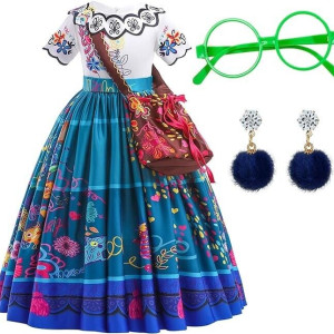 Mirabel Disfraz Vestido con Bolso, princesas, encanto