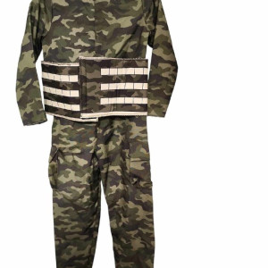 Traje militar niño, soldado, disfraz, enterizo, halloween, camuflaje