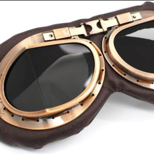 Anteojos de Aviador Gafas Para Motocicleta Cosplay Estilo Vintage Steampunk