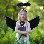 Alas de Ángel, alas negras, LED, halloween, disfraz