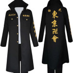 BoerMee Chaqueta de cosplay Manjiro Sano, disfraz de uniforme negro, con capucha Mikey