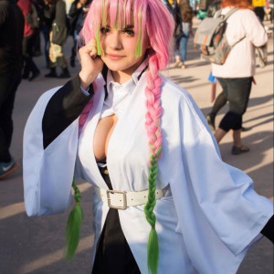 Cosplay  Kanroji Mitsuri kimono anime Disfraz